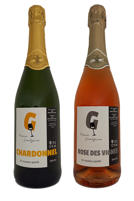 Vin mousseux Nantes Grandjouan : Chardonnel - Rose des vignes